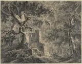 Paulus van Liender, Ruins by a Woodland Stream