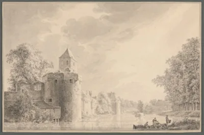 Paulus van Liender, The City Walls of Utrecht by the "Plompetoren"