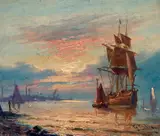 George Dodgson Callow, Moored Sailing Ship