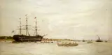 Charles William Wyllie, A regatta off HMS Worcester