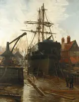 Charles William Wyllie, Home from the Brazils - refitting
