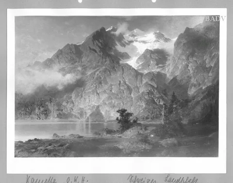 Otto Kameke, mountain-landscape with lake