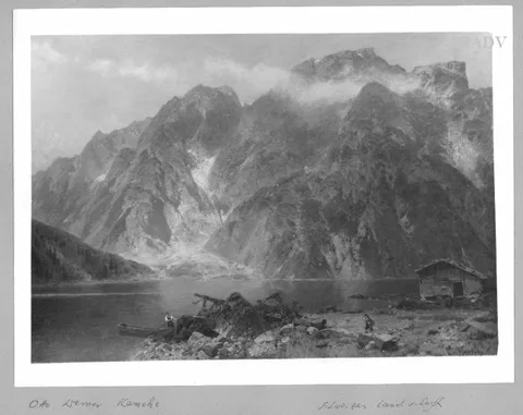 Otto Kameke, high mountain - scenery with little lake