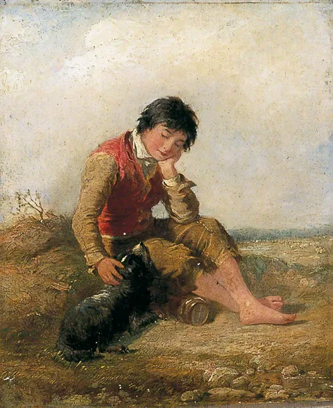 James John Hill, Boy and Dog Reposing