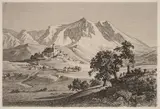 Georg Heinrich Busse, Veduta di Albe e Monte Velino negli Abruzzi