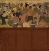 Norman S. Chamberlain, Shipping and Construction (mural study, Huntington Park, California Post Office)