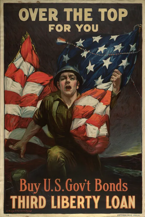 Sidney H. Riesenberg, Over The Top For You; Buy Gov't Bonds, Third Liberty Loan