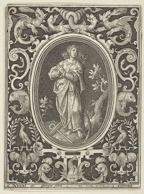 Nicolaes de Bruyn, Hope, from the Cardinal Virtues