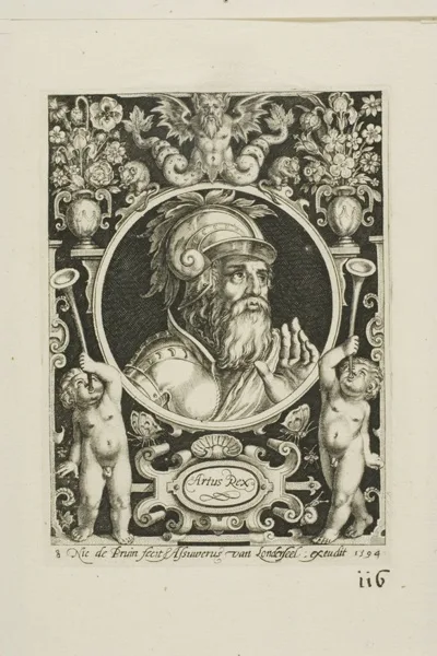 Nicolaes de Bruyn, King Arthur, plate eight from The Nine Worthies