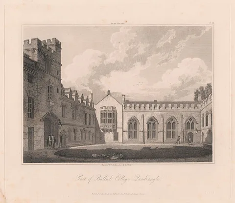 Joseph John Skelton, Part of Balliol College Quadrangle
