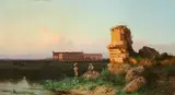 Alessandro La Volpe, Scene from the ruins at Paestum.