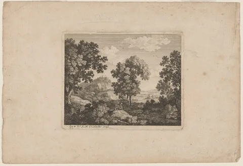 George Smith, Landscape with Travellers