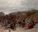 Wilfrid Constant Beauquesne, Battle Scene from the Franco-Prussian War