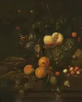 Jan Mortel, Fruit on a Stone Ledge
