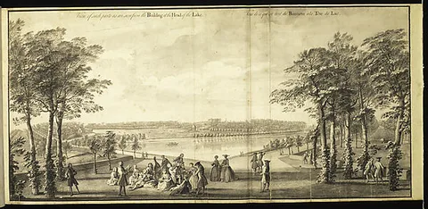 Jacques Rigaud, View of Such Parts as are Seen from the Building at the Head of the Lake at Stowe, Buckinghamshire