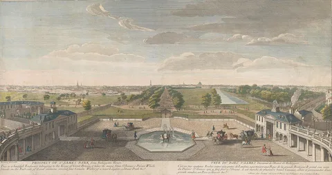 Jacques Rigaud, Prospect of St. James Park from Bukingam House
