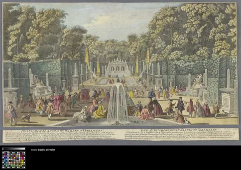 Jacques Rigaud, l’Arc de Triomphe dans le jardin du Versailles