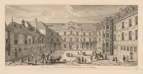 Jacques Rigaud, Vue de la cour du Château de Blois