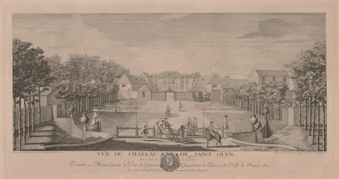 Jacques Rigaud, Chateau Saint Ouen from the Court