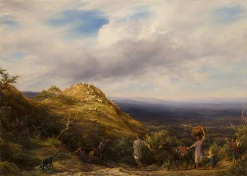 William Linnell, A Wooded Valley And Hill