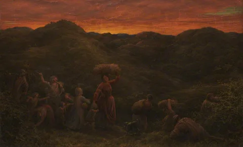 William Linnell, Gleaners Returning Home (An Autumnal Sunset, Surrey)