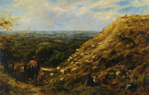 William Linnell, 'Where the nibbling flocks do stray'