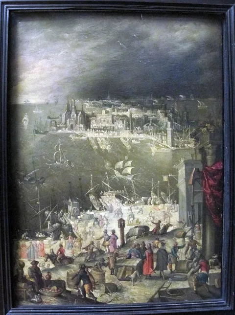 Anton Mozart, View of a Seaport