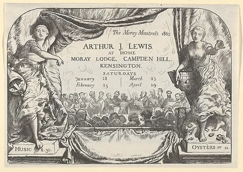 William Harcourt Hooper, The Moray Minstrels (Invitation card of Arthur James Lewis)