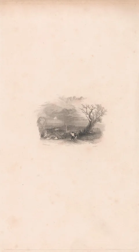 Edward Goodall, A Village - Evening