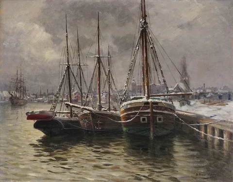 Eduard Krause-Wichmann, Winter in the port of Stettin