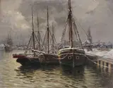 Eduard Krause-Wichmann, Winter in the port of Stettin