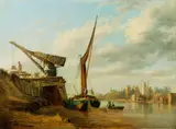 Caleb Robert Stanley, The River Thames with Lambeth Palace