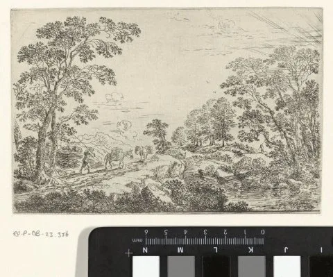 Cornelis Matthieu, Landschap met muilezeldrijver