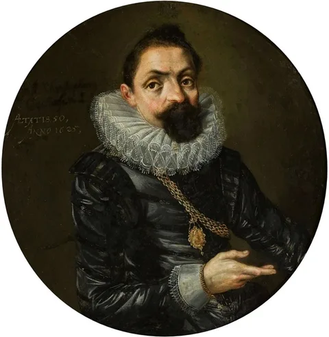 Lorenz Strauch, Two-sided portrait of Johann Christoph Oelhafen (obverse).