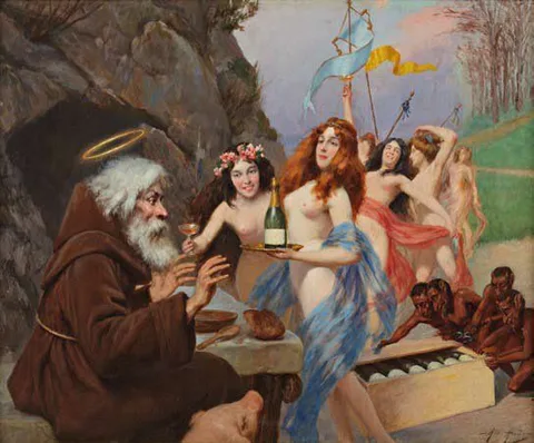 Alex de Andreis, Temptation of Saint Anthony with champagne
