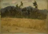 Arthur Lemon, Landscape with Silver Birch and distant Mountains