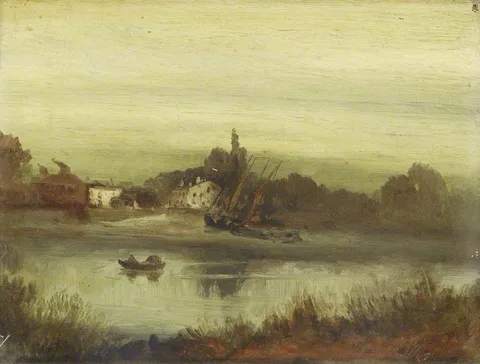William James Callcott, The Crab Tree on the Thames, Evening