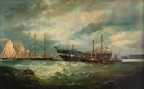 William Broome, Wreck of HMS 'Eurydice' Being Towed into Portsmouth Harbour