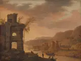 Dirck Verhaert, River landscape