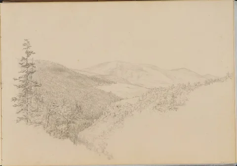 Thomas Hewes Hinckley, Kauterskill Clove (from Sketchbook of Landscape and Animal Subjects)