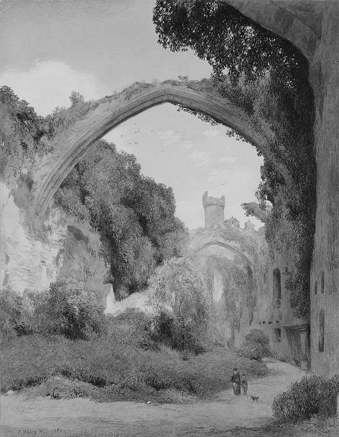 John Henry Hill, View of a Ruined English Abbey