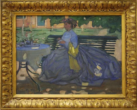 Bernard Boutet de Monvel, Woman at a garden table