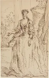 John Vanderbank, Portrait of a Standing Lady
