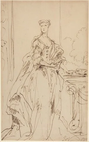 John Vanderbank, Portrait of a Standing Lady