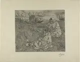 Lithografie Jan Toorop, The Net Menders