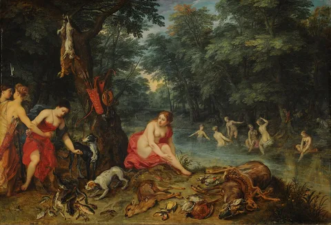 Jan Brueghel d.Ä., Nymphs bathing