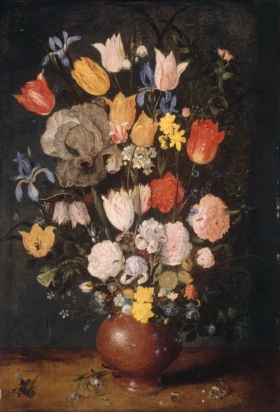 Jan Brueghel d.Ä., Bouquet of Flowers in an Earthenware Vase