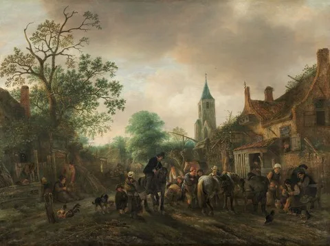 Isaack van Ostade, The Halt at the Inn