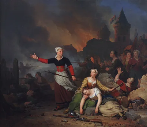 Ferdinand de Braekeleer, Kenau Simonsdr Hasselaer during the Siege of Haarlem