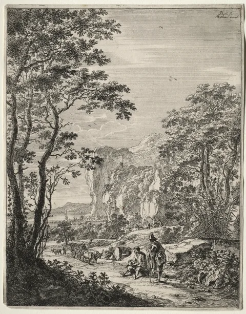 Jan Dirksz Both, Ox-Cart. View between Ancona and Sinigaglia